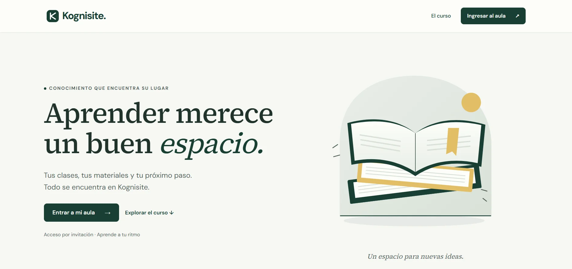 Kognisite: portada del aula virtual